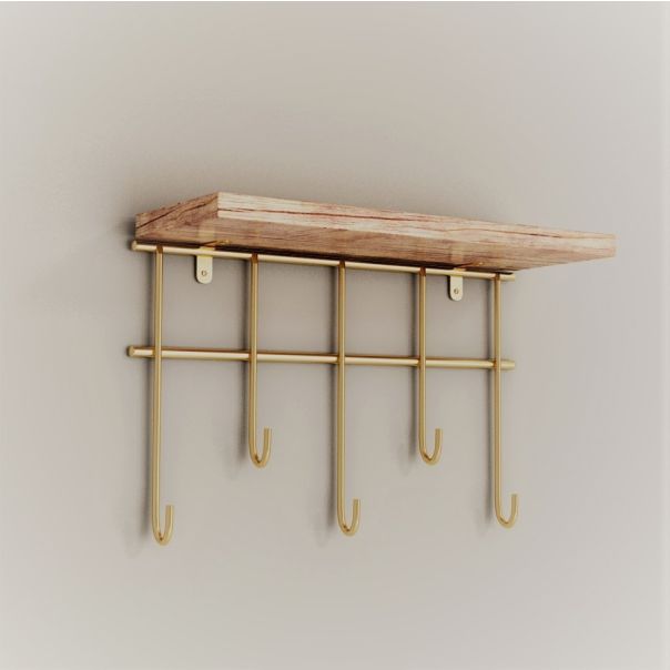 HANAH HOME Zidna polica, braon - 498HFT1103