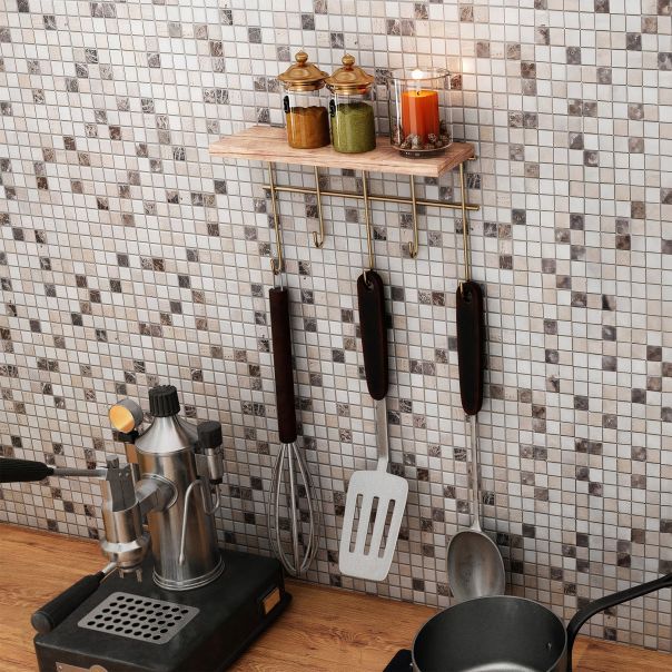 HANAH HOME Zidna polica, braon - 498HFT1103