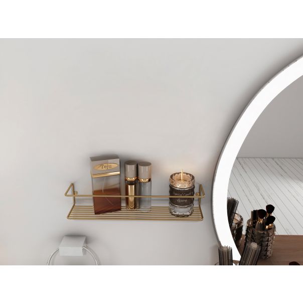 HANAH HOME Zidna polica Banyo, zlatna - 498HFT1106