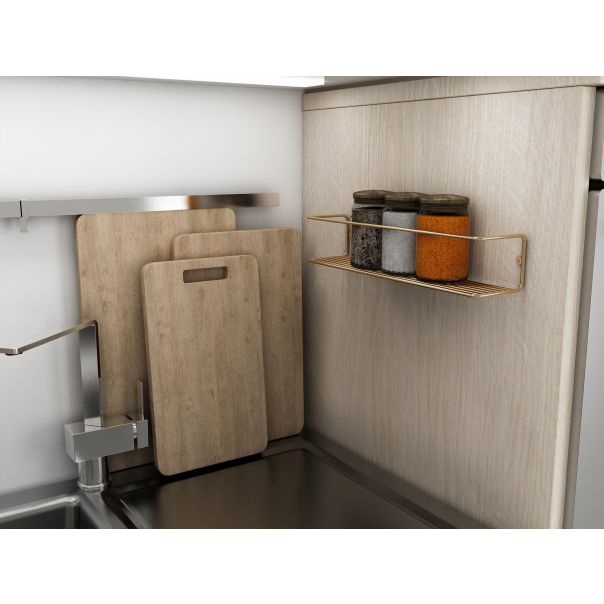 HANAH HOME Zidna polica Banyo, zlatna - 498HFT1106