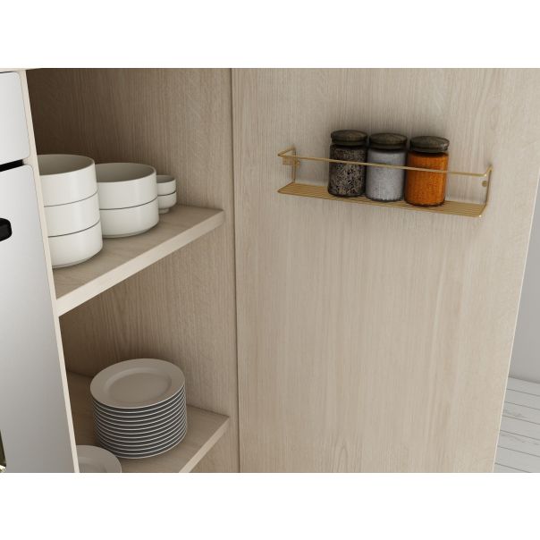 HANAH HOME Kuhinjska polica Banyo Makyaj Rafı, zlatna - 498HFT1107