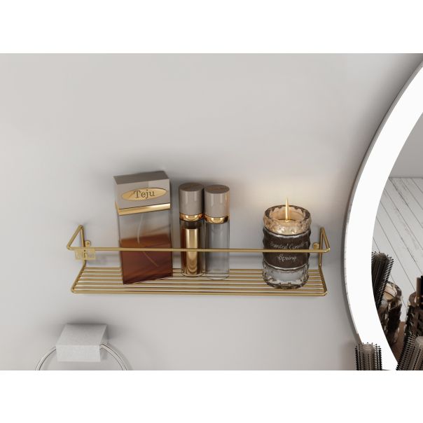 HANAH HOME Kuhinjska polica Banyo Makyaj Rafı, zlatna - 498HFT1107