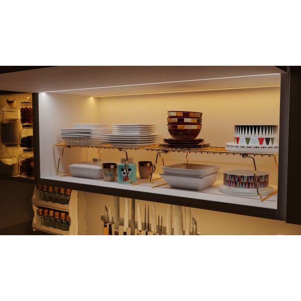 HANAH HOME Kuhinjska polica Dolap Ici Organizer, zlatna - 498HFT1109