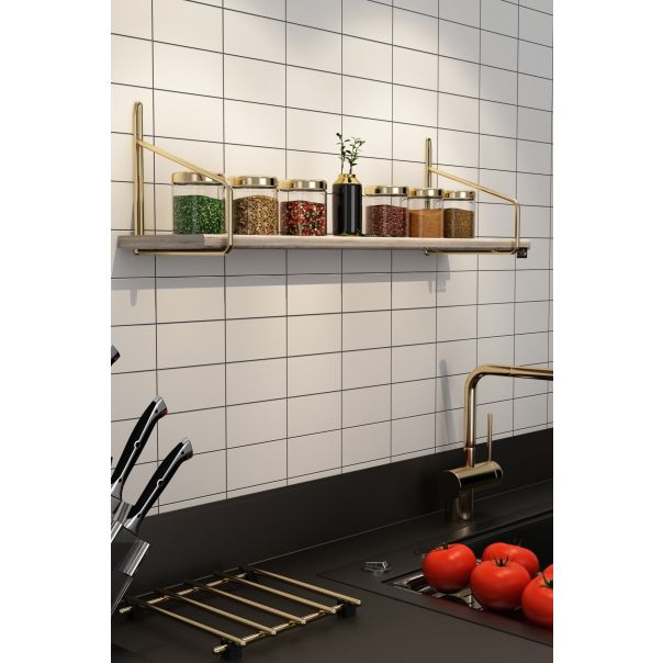 HANAH HOME Zidna kuhinjska polica, krem - 498HFT1120