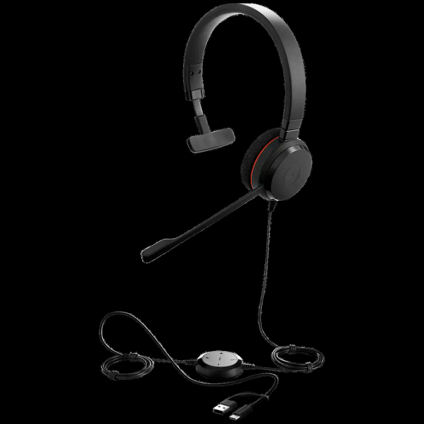 JABRA Evolve 20, Mono MS, USB C/A adapter - EP2820817