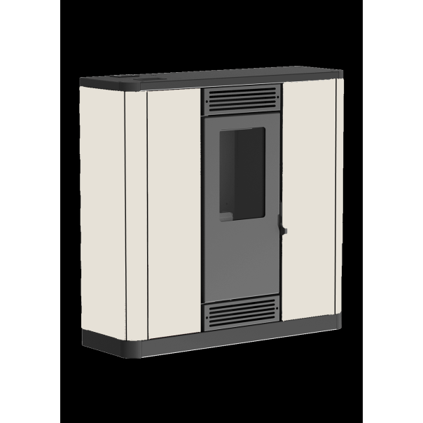 MARELI Kamin na pelet AURORA SLIM 10 air (10kW) krem - EP3020611