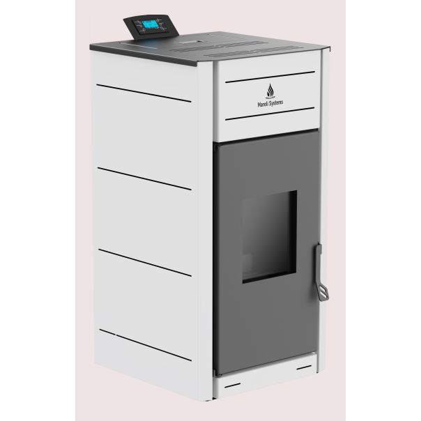 MARELI Kamin na pelet UNO 13 (1kW + 12kW) bela - EP2956650
