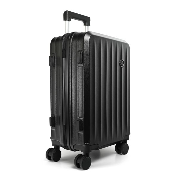 Tripmates ručni kofer (kabinski) 55 cm crni + gratis organizator za dokumenta – sa USB punjačem, držačem za piće i dodatnom kukom + gratis organizatorom za dokumenta - R0061-1