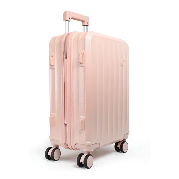 Tripmates ručni kofer (kabinski) 55 cm roze + gratis organizator za dokumenta – sa USB punjačem, držačem za piće i dodatnom kukom + gratis organizatorom za dokumenta - R0063-1