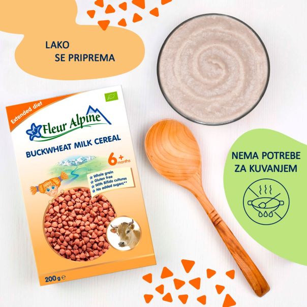 Fleur Alpine organska mlečna kaša sa heljdom, 6+, 200 g - 000160