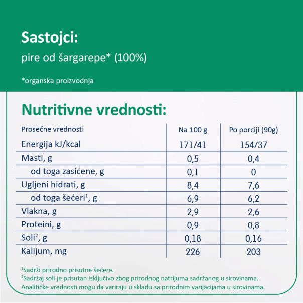 Fleur Alpine organski pire sa šargarepom 4+, 90gr - 000397