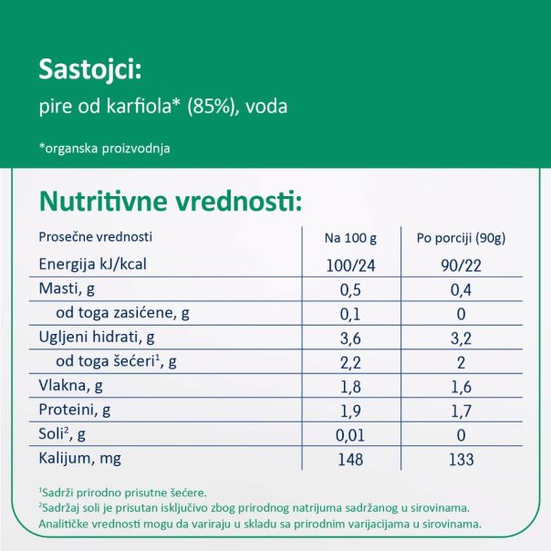 Fleur Alpine organski pire sa karfiolom 4+, 90gr - 000396-1