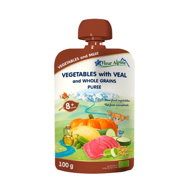 Fleur Alpine organski pire od povrća sa teletinom 8+, 100gr - 000391