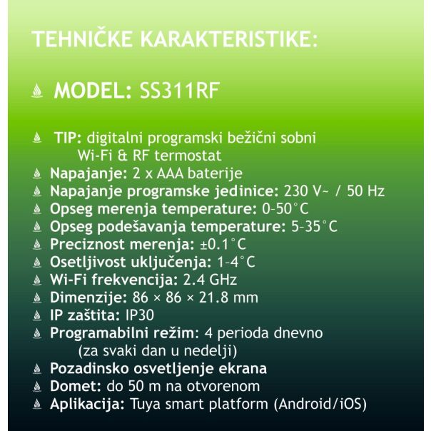 MARELI Smart digitalni termostat  točkić - EP3020676