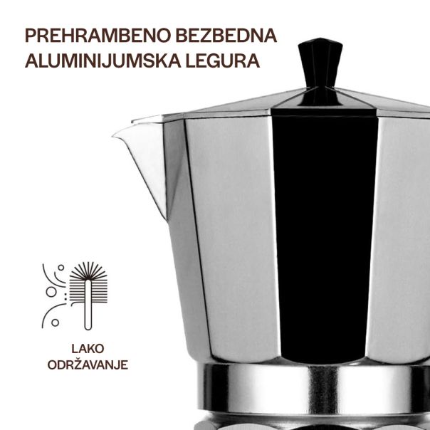 Homemates Džezva za pripremu Esspreso i Moka kafe 300ml - R0265