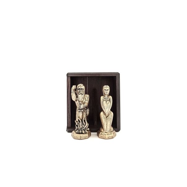 ROD - poklon set dve skulpture u boji srebra - ROD000301