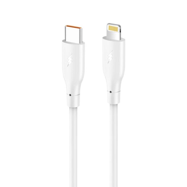 Data kabl KONFULON DC66, 27W, Type C na Lightning beli 1m - EP3084057