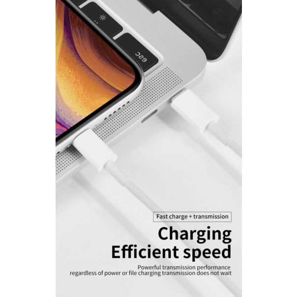 Data kabl Coteci CS2165 3A PD na iPhone lightning beli 1m - 223306