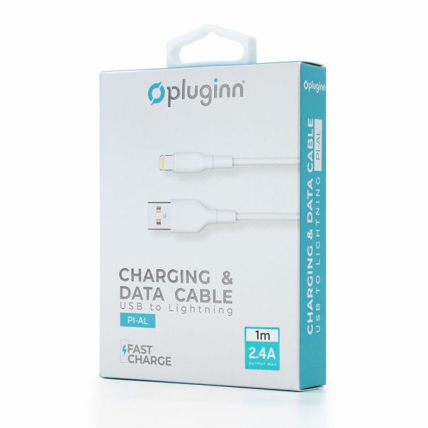 Data Kabl Pluginn PI-AL 2.4A USB na Lightning beli 1m - 208303