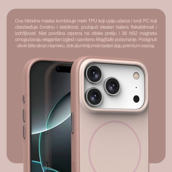 Maska za iPhone 16 Pro 6.3 plava Magsafe Matte Line - 225029