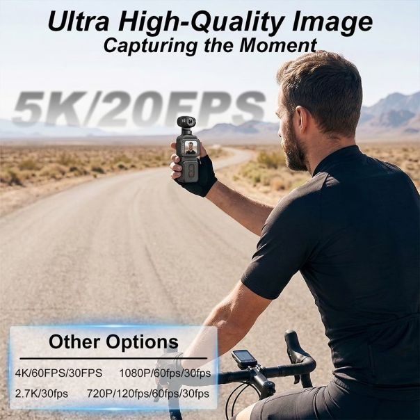 JWD Akciona kamera 5K pocket crna - EP3124108