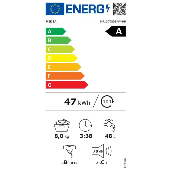 MIDEA Mašina za pranje veša sa gornjim punjenjem MF100T80B/W-HR - 200117