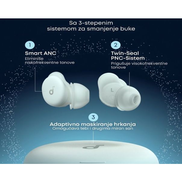 Anker Soundcore Sleep A30 Noise Masking BT bežične bubice bele - EP3261045
