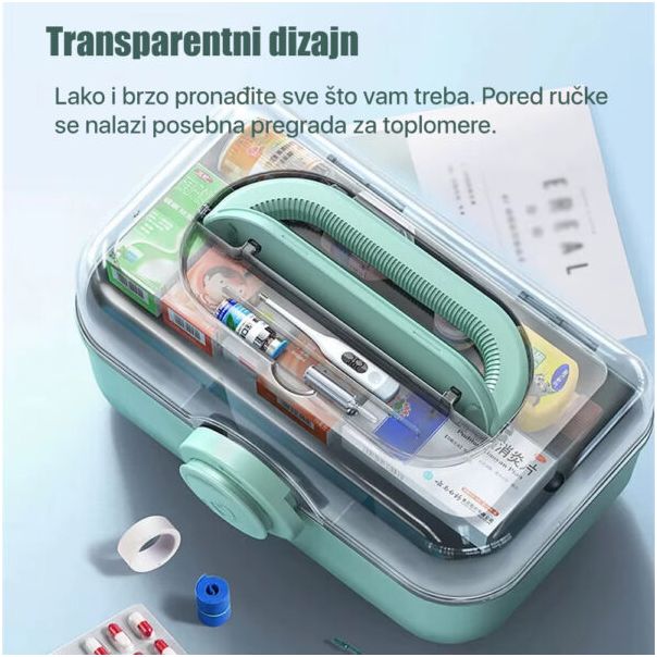 HOMEMATES TRIO set Organizatori za lekove, zelena, roze i bela (3kom) - R0305