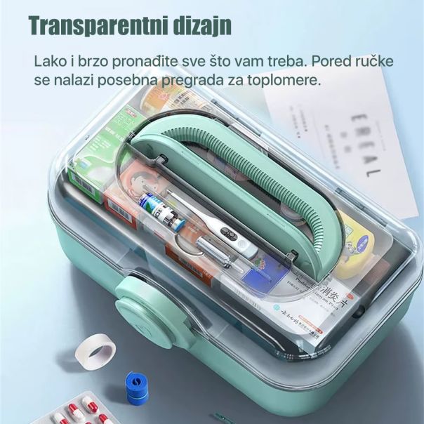 Prenosiva kutija za odlaganje Homemate 28/20/16 Zelena, XL - 0680-GRN