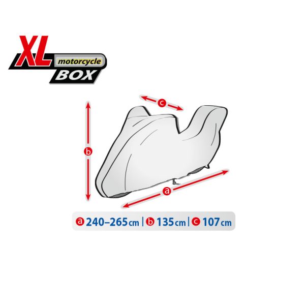 KEGEL BLAZUSIAK Cerada za motor veličina  xl d 240-265-v 135-š 107cm za model sa koferom - 5-4177-248-3020