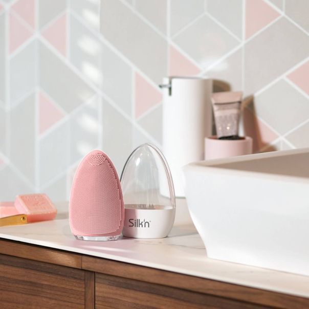 SilkN Silikonska četka za čišćenje lica Bright, roze - FB1PE1P001