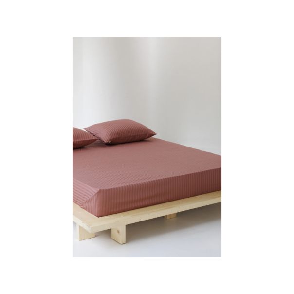 STEFAN Komplet posteljina 200x200cm damast pruga, roze - 5004p-roze