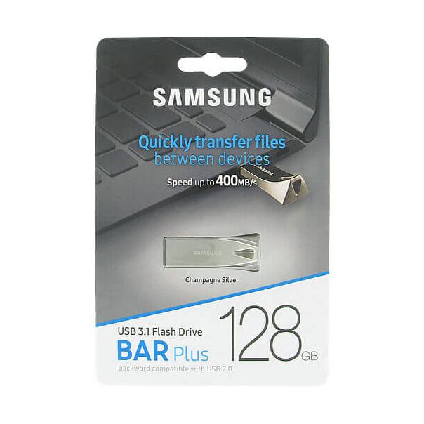 SAMSUNG USB flash memorija 128GB Bar Plus, srebrna - USB01189