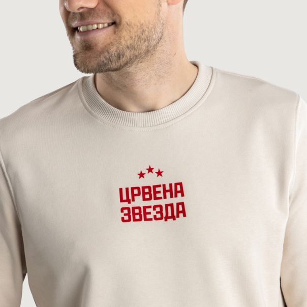 FK CRVENA ZVEZDA muški duks bež 1945-2025 - 502-25-7