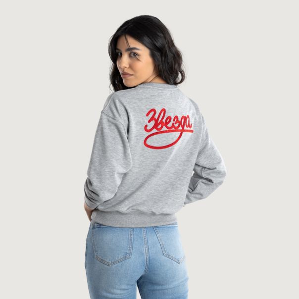 FK CRVENA ZVEZDA ženski duks sivi - 503-25-3