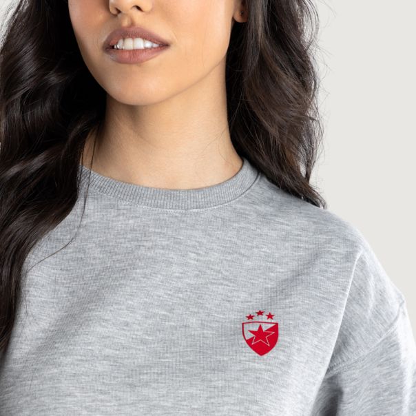 FK CRVENA ZVEZDA ženski duks sivi - 503-25-3