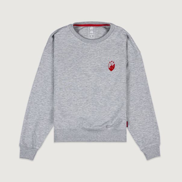 FK CRVENA ZVEZDA ženski duks sivi - 503-25-3