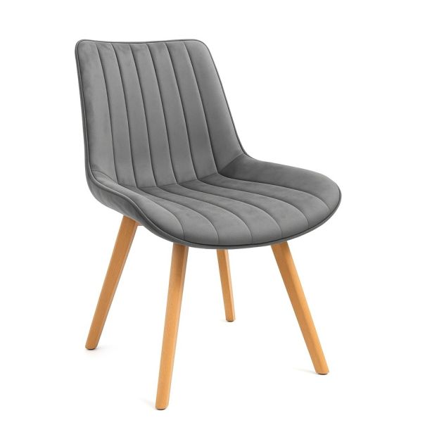 MODUL Trpezarijska stolica Linea Wood siva c-413, set od 4 stolice - EP3136533