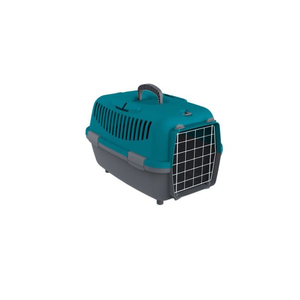 PETMAX Transporter metalna vrata Lux 1 tirkiz 48x32x32 cm - 50300