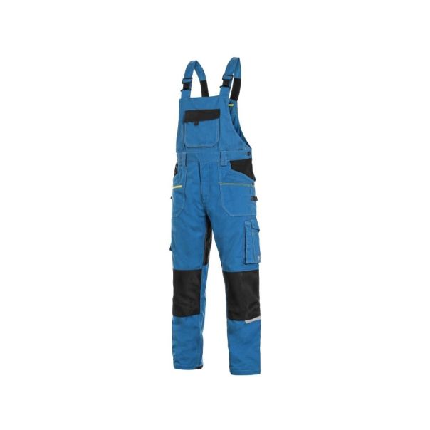 CANIS Radne pantalone sa tregerima CXS Strech, svetloplava/crna - 57394