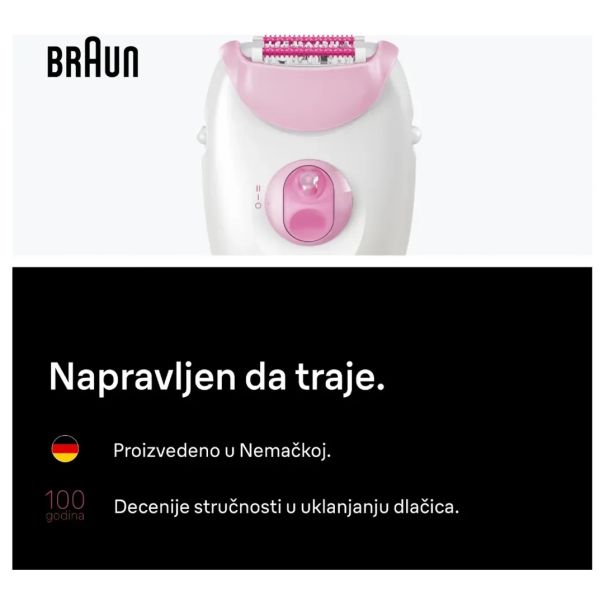 BRAUN Depilator SE3-000 pink box - 505028