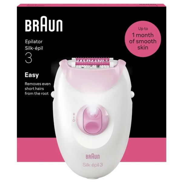 BRAUN Depilator SE3-000 pink box - 505028