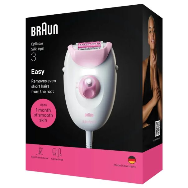 BRAUN Depilator SE3-000 pink box - 505028