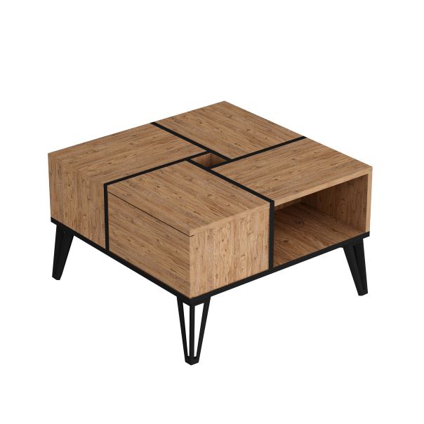 HANAH HOME Klub sto Nirvana, svetlobraon - 189098