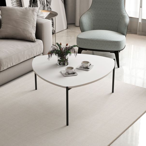 HANAH HOME Klub sto Lenny, bela/crna - 506MNR1217