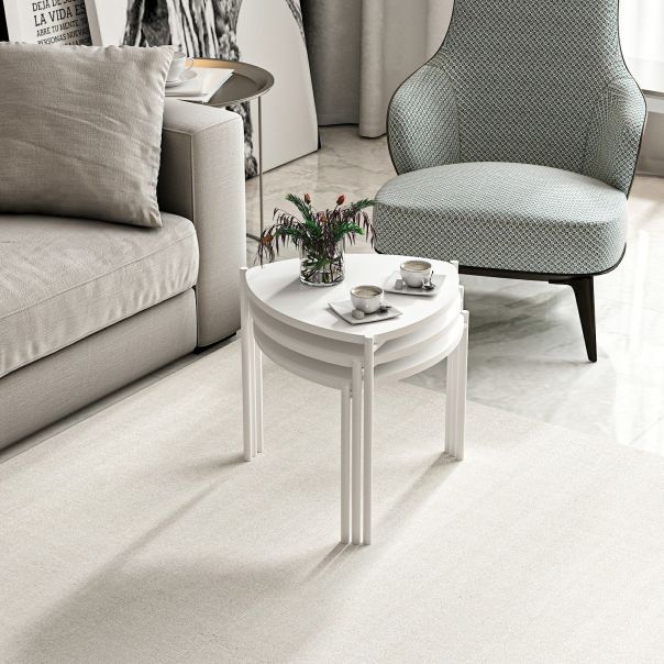 HANAH HOME Set klub stolova 3/1 Lenny, bela - 506MNR1222