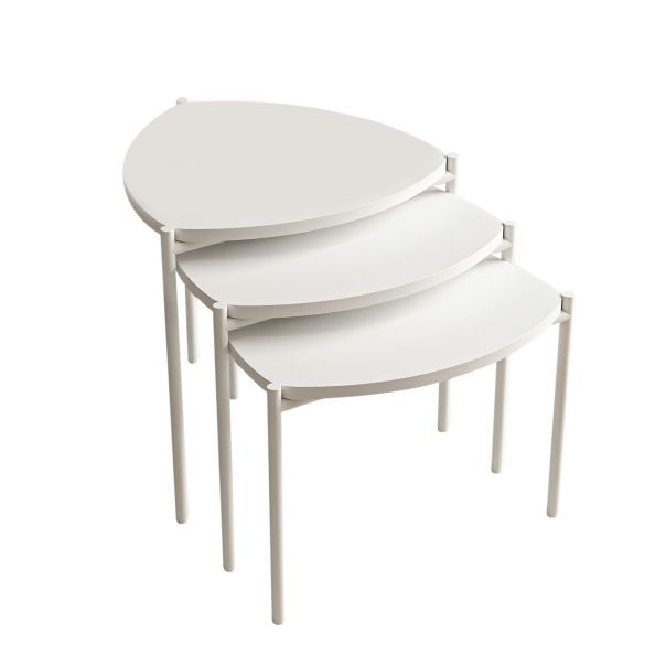 HANAH HOME Set klub stolova 3/1 Lenny, bela - 506MNR1222