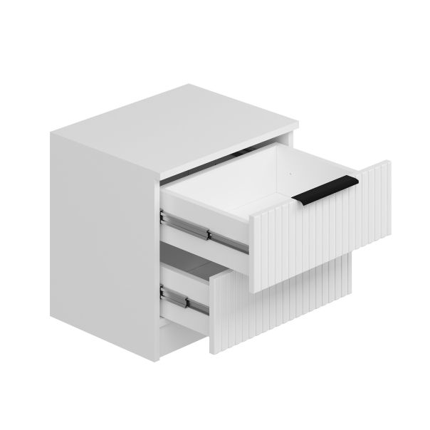 HANAH HOME Noćni ormarić Kale Plus - 7910, bela - 506MNR1505