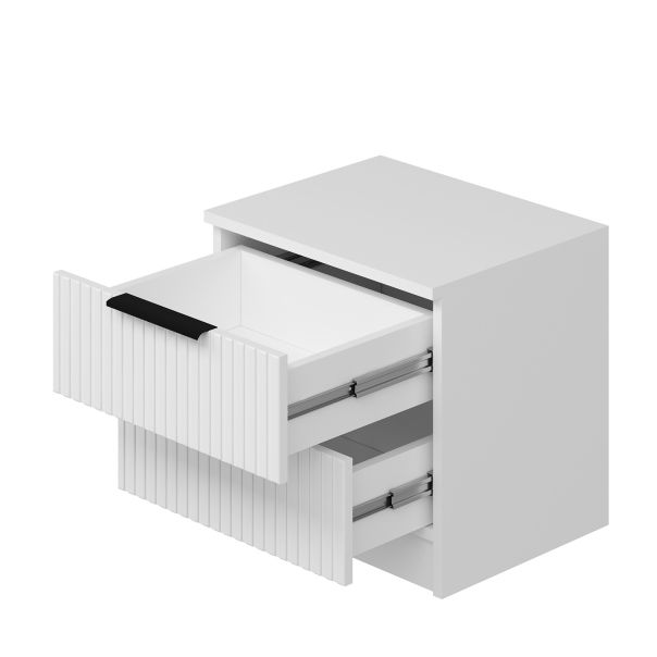 HANAH HOME Noćni ormarić Kale Plus - 7910, bela - 506MNR1505