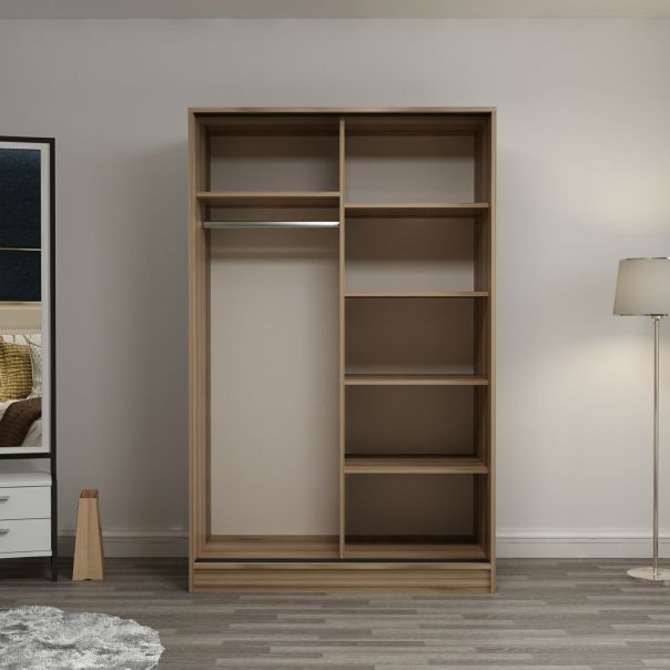 HANAH HOME Klizni ormar Kale 2314, braon/bela - 506MNR2314